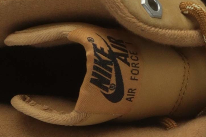 Nike Air Force 1 Flax tongue label